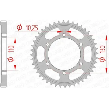 Nářadí na motocykly Ocelové standardní zadní kolo AFAM 12813 - 530 12813-48
