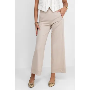 Dámské kalhoty FUNK´N´SOUL Funk'n'Soul dámské široké kalhoty do gumy béžové Velikost: S