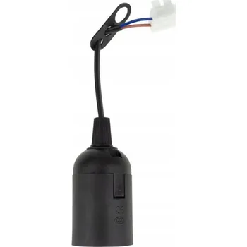 Objímka na žárovku Objímka žárovky E27 černá s plastovým kabelem - 1 ks