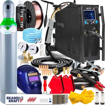 Svářečka Svářecí poloautomat SPARTUS EASY MIG 375 MMA TIG 400V 350A Synergie 3v1