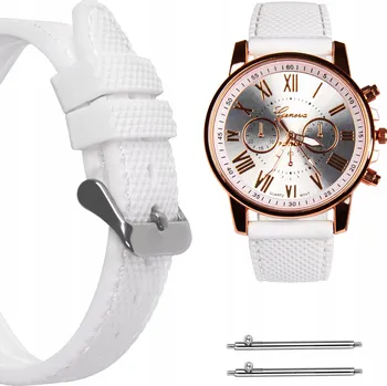 Řemínek na hodinky Univerzální bílý řemínek Polax 22 mm