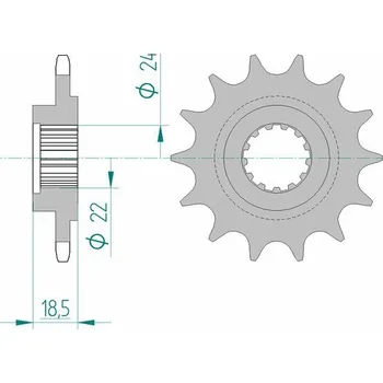 Nářadí na motocykly PŘEDNÍ HNACÍ OZUBENÉ KOLO MOTO. OCELOVÉ