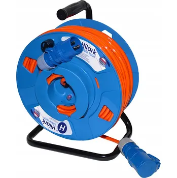 Prodlužovací kabel Prodlužovací Kabel na bubnu s otočnou zásuvkou CEE H07BQ-F PUR 3x2,5 50m CAMPING KARAVAN