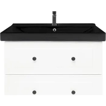 Koupelnový nábytek Koupelnová skříňka s umyvadlem Naturel Forli 80x53x46 cm bílá lesk FORLI80BIUVERB