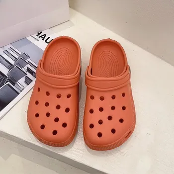 Dámské sandále Dámské letní měkké sandály do zahrady - oranžový,40-41