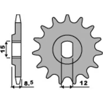 Nářadí na motocykly Ocelová standardní přední řetězová kola PBR 2240 - 415 2240.11.18NC