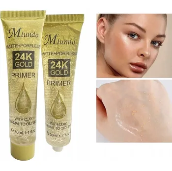 Podkladová báze na tvář Primer - Gelový Podkladová Báze pod make-up, hydratační báze s 24k zlatem