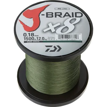Šňůra J-Braid X8 zelená 0,35 mm Daiwa 10 m