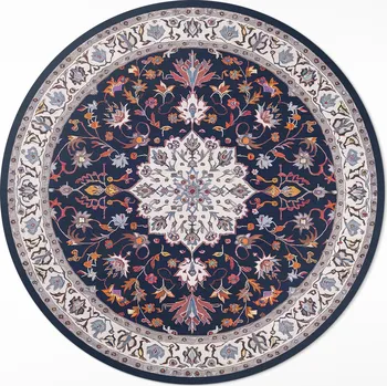 Koberec Kulatý Koberec z vinylového PVC ⌀ 120 cm Vintage dekorativní vzor ve starém stylu