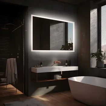 Zrcadlo LED Zrcadlo 90x60 (60x90), Romantico, studená bílá, přímé zapojení