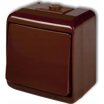 vypínač Karlik 4WHE-1L jednoduchý spínač hnědý