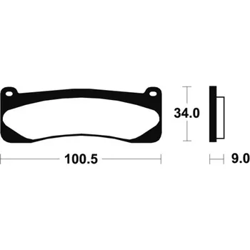 Nářadí na motocykly Brzdové destičky TECNIUM ze slinutého kovu - MTR207 MTR207