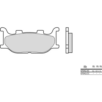 Nářadí na motocykly Brzdové destičky BREMBO Scooter Carbon Ceramic - 07042CC 07042CC