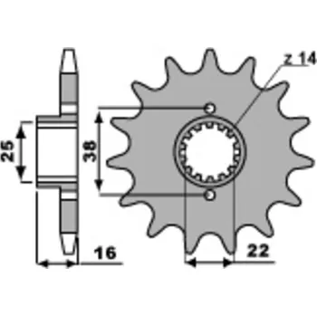 Nářadí na motocykly PBR Ocelová standardní přední řetězová kola 490 - 520 490.13.18NC