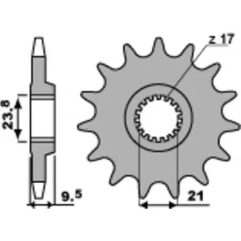 Nářadí na motocykly PBR Ocelová standardní přední řetězová kola 342 - 520 342.14.18NC