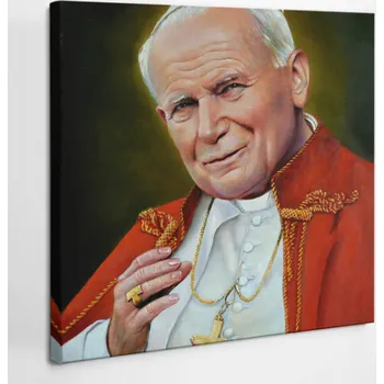 Obraz Tištěný obraz do ložnice Připravený k zavěšení Papež Jan Pavel II. 40x40 cm