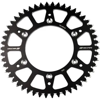 Nářadí na motocykly Hliníková ultralehká samočistící zadní řetězová kola SCAR SRS130- 520 SRS130-49BK