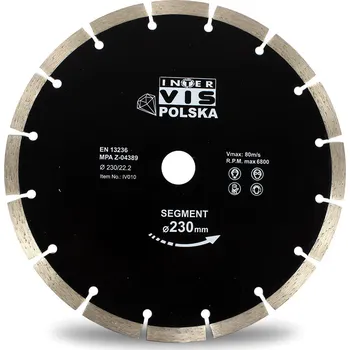 Řezný kotouč Diamantový kotouč Inter-Vis IVDBSEGW230B 230x22,2 mm