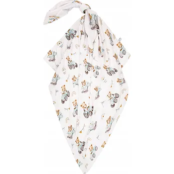 Zavinovačka Bambusová 100% Zavinovačka letní deka pareo 110 x 140 cm Traktory Bonjour Cherie