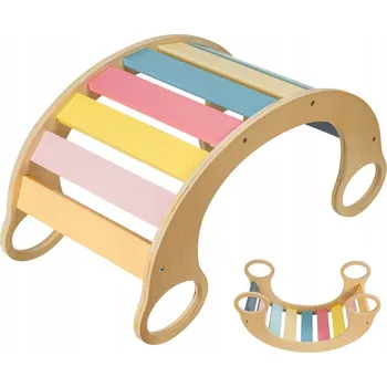 Dětská houpačka HOUPAČKA HOUPAČKA DŘEVĚNÁ MULTIFUNKČNÍ 2V1 COIL