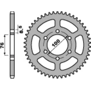 Nářadí na motocykly Ocelová standardní zadní řetězová kola PBR 4513 - 428 4513.48.C45