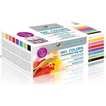 Potravinářské barvivo Gelové barvivo Food Colours 280 g 280 ml 8 ks, vícebarevné