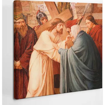 Obraz Obraz Canvas na rámu do obýváku Ježíš a Marie Křížová cesta 40x40 cm