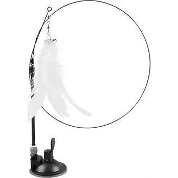 Hračka pro kočku Pírková mávátko hračka pro kočky s přísavkou, interaktivní hračka