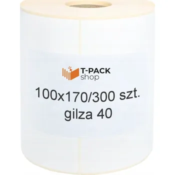 Samolepící etiketa Termotransferové etikety 100x170mm, 300 ks, návin 40mm