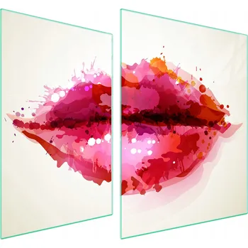 Obraz Skleněná ochranná deska na sporák 70x52 Ústa