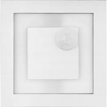 Nástěnné svítidlo SCHODIŠŤOVÉ SVÍTIDLO s POHYBOVÝM SENZOREM a soumrakovým čidlem 230V LED STŘÍBRNÉ TEPLÁ BÍLÁ 3000K