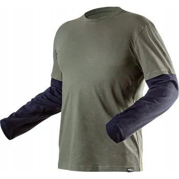 Tričko s dlouhým rukávem camo olive, velikost S