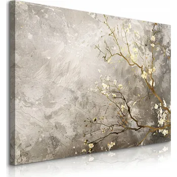 Obraz OBRAZ DO OBÝVÁKU LOŽNICE BETON ABSTRAKCE KVĚTINY ROSTLINY PŘÍRODA 100x70