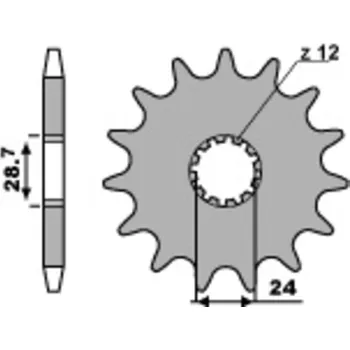 Nářadí na motocykly PBR Ocelová standardní přední řetězová kola 526 - 530 526.17.18NC