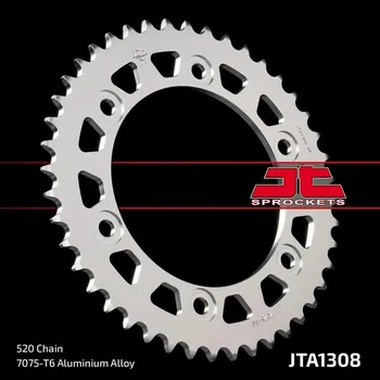 Nářadí na motocykly JT SPROCKETS Hliníkové ultralehké zadní kolo 1308 - 520 JTA1308.46BLK