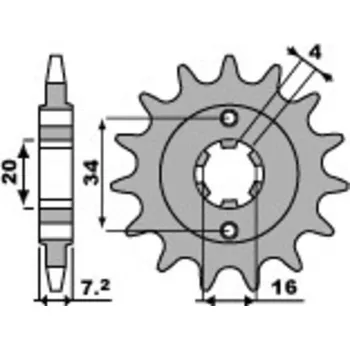 Nářadí na motocykly Ocelová standardní přední řetězová kola PBR 2247 - 520 2247.13.18NC