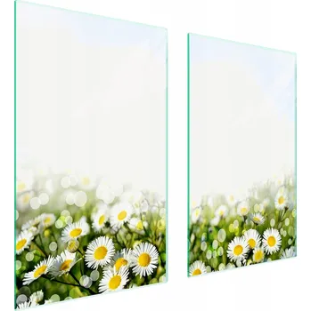 Obraz Skleněná ochranná deska na sporák 75x52 Květiny