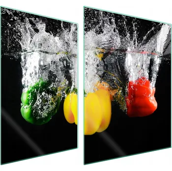 Obraz Skleněná ochranná deska na sporák 70x52 Paprika