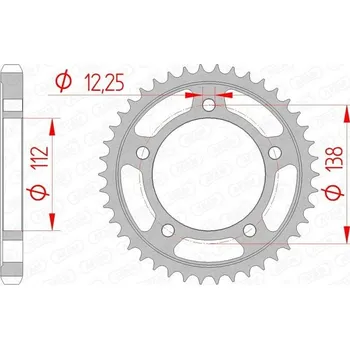 Nářadí na motocykly Ocelové standardní zadní kolo AFAM 10508 - 530 10508-44