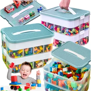 Úložný box ÚLOŽNÝ BOX ORGANIZÉR NA KOSTKY S PŘIHRÁDKAMI, 2PATROVÝ KUFŘÍK