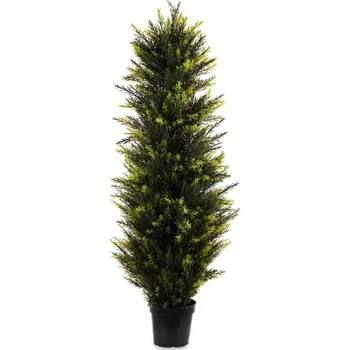umělá květina Cypřiš 120 cm v květináči umělá jehličnatá rostlina dekorativní zeleň stromek