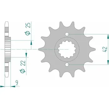 Nářadí na motocykly Ocelová standardní přední řetězová kola AFAM 24502 - 520 24502-16