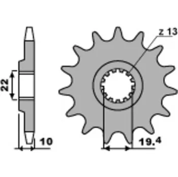 Nářadí na motocykly PBR Ocelová standardní přední řetězová kola 435 - 520 435.12.18NC