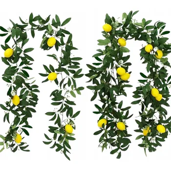 umělá květina Umělá girlanda Griny s citrony, 175 cm, zelená, 1 ks