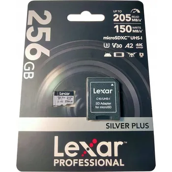 Paměťová karta MicroSD karta Lexar Professional Silver plus 256 GB