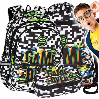 Školní batoh Školní batoh Coolpack pro chlapce 1-3. třída , sada Game Over