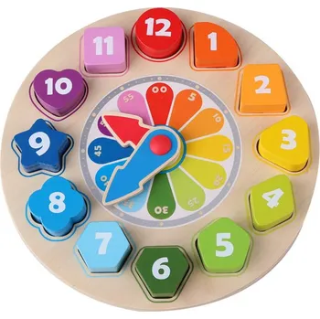Hape Dřevěné vkládací puzzle Učíme se hodiny
