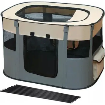 Pelíšek pro psa SKLÁDACÍ LEHKÁ KOTEC PELÍŠEK KLECE PRO PSA KOČKU 2 VCHODY VELIKOST XL