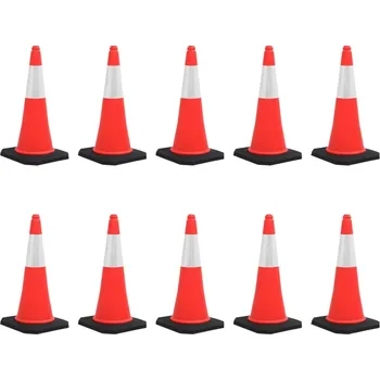 Dopravní značení Reflexní dopravní kužely s těžkými základnami 10 ks 50 cm