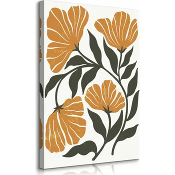 Obraz OBRAZ DO OBÝVÁKU EXOTICKÉ KVĚTY STYL BOHO PŘÍRODA ABSTRAKCE 20x30